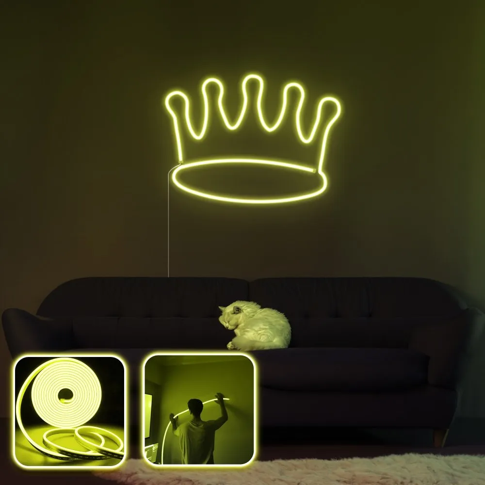 Zidna LED dekoracija King Large Yellow