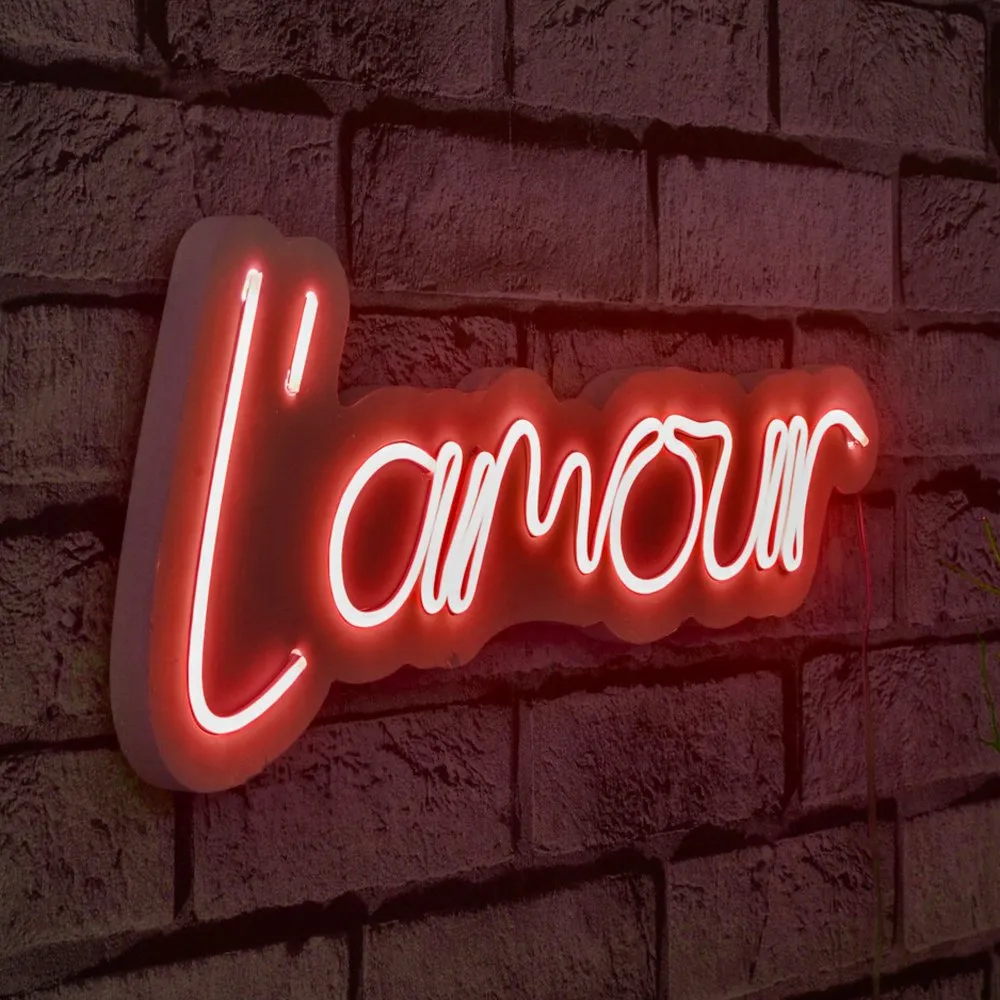 Zidna LED dekoracija L'amour Red
