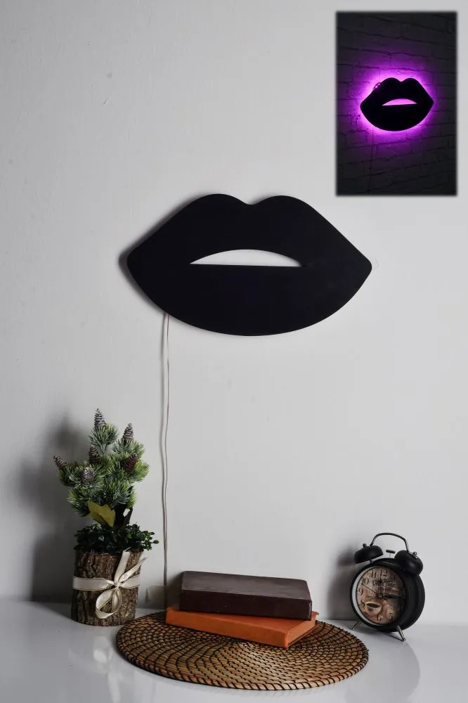 Zidna LED dekoracija Lips 2 Pink
