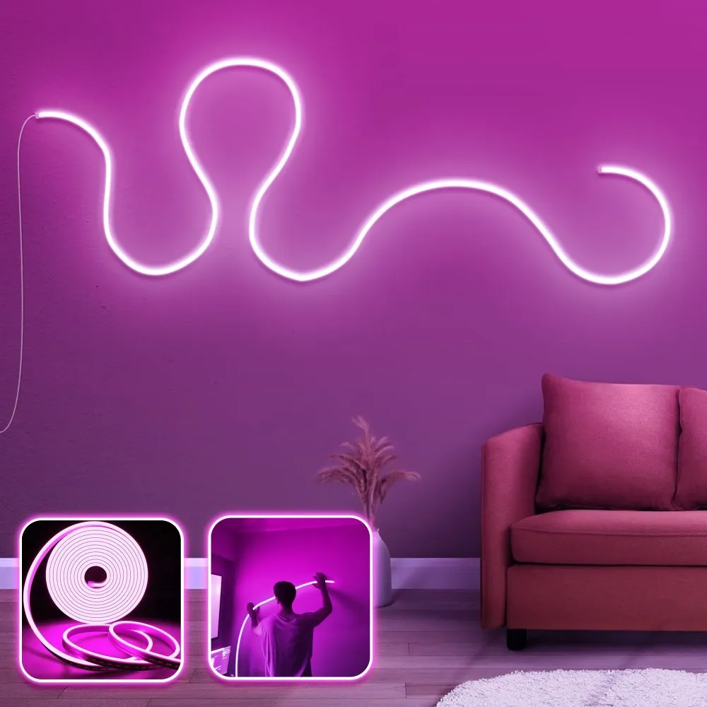 Zidna LED dekoracija Modern Wall Large Pink