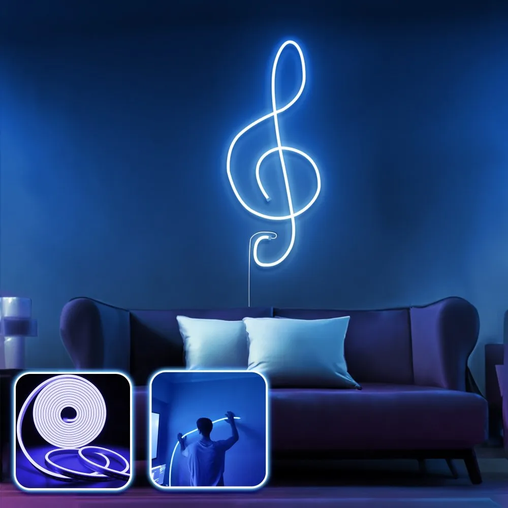 Zidna LED dekoracija Music Medium Blue