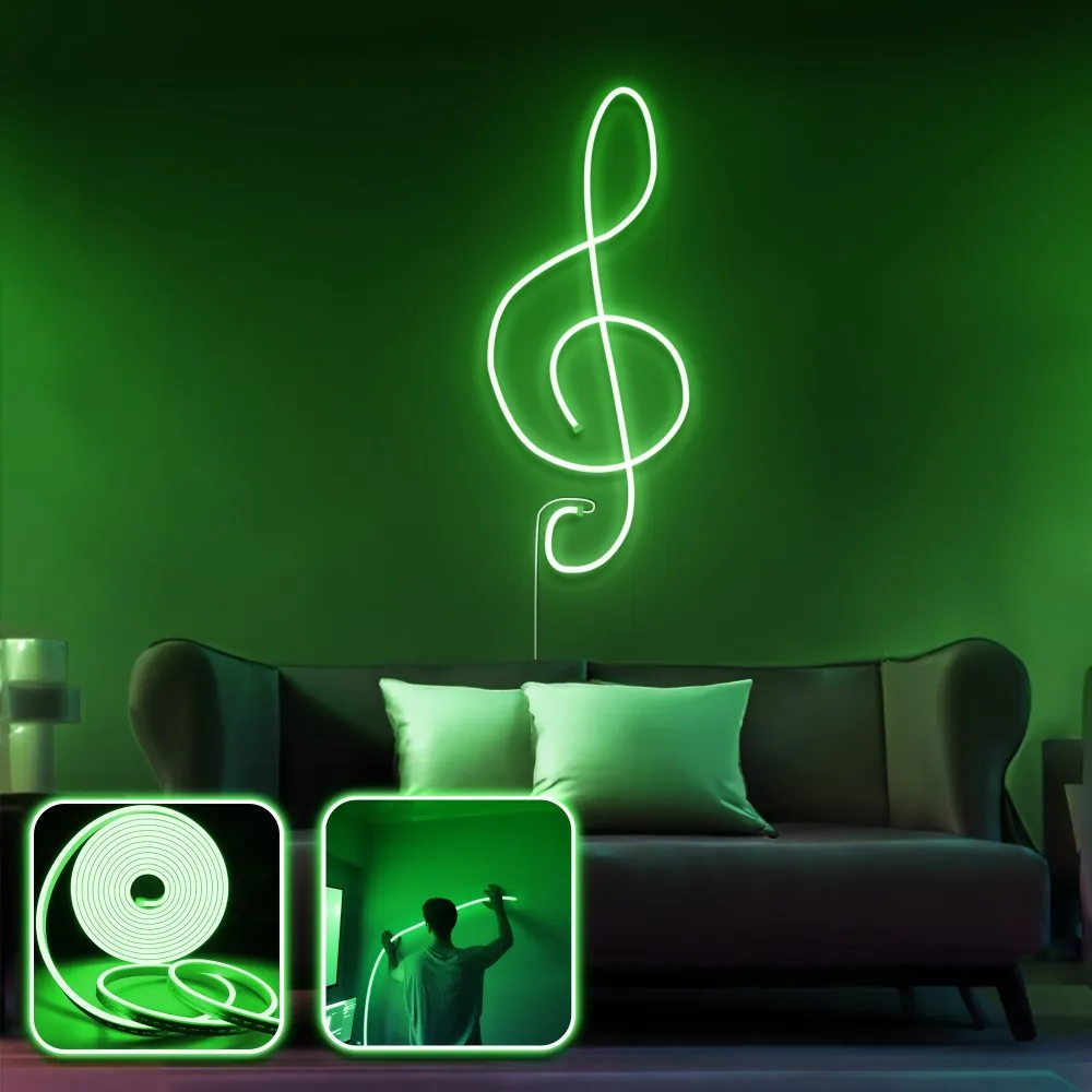 Zidna LED dekoracija Music Medium Green