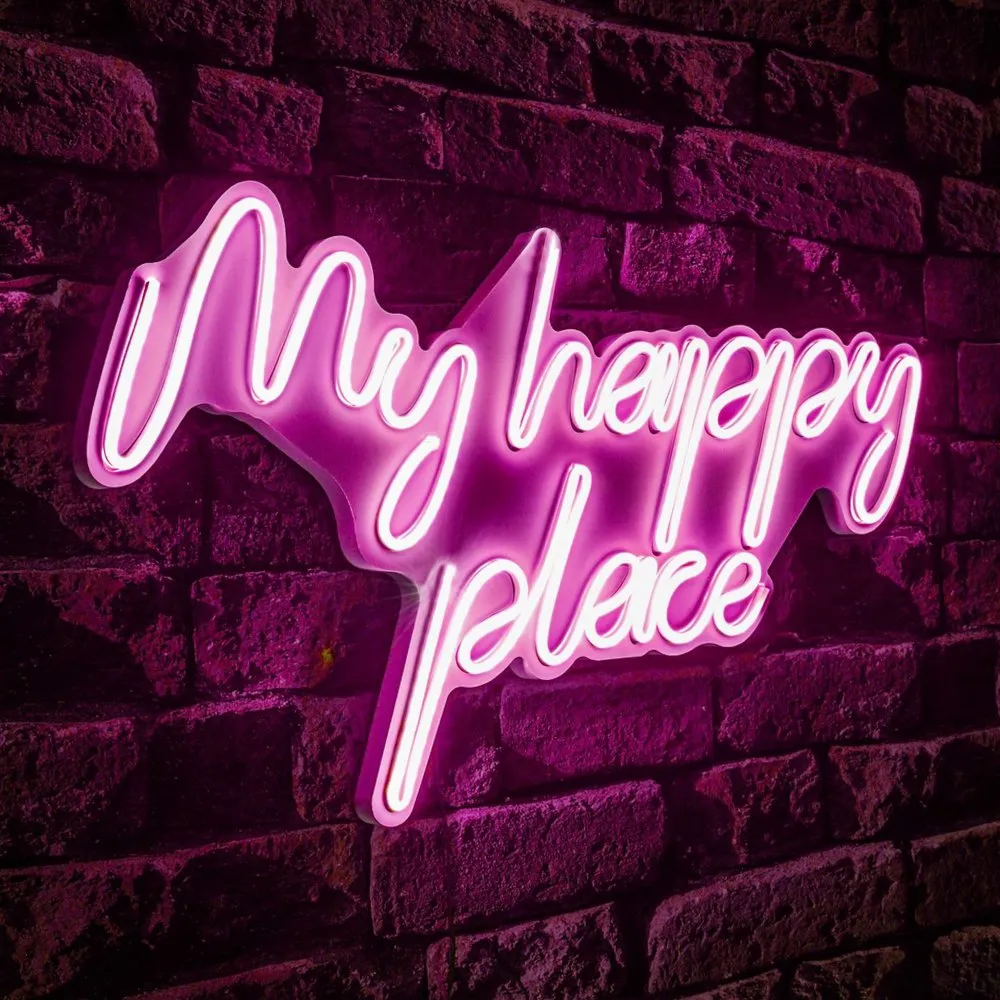 Zidna LED dekoracija My Happy Place Pink