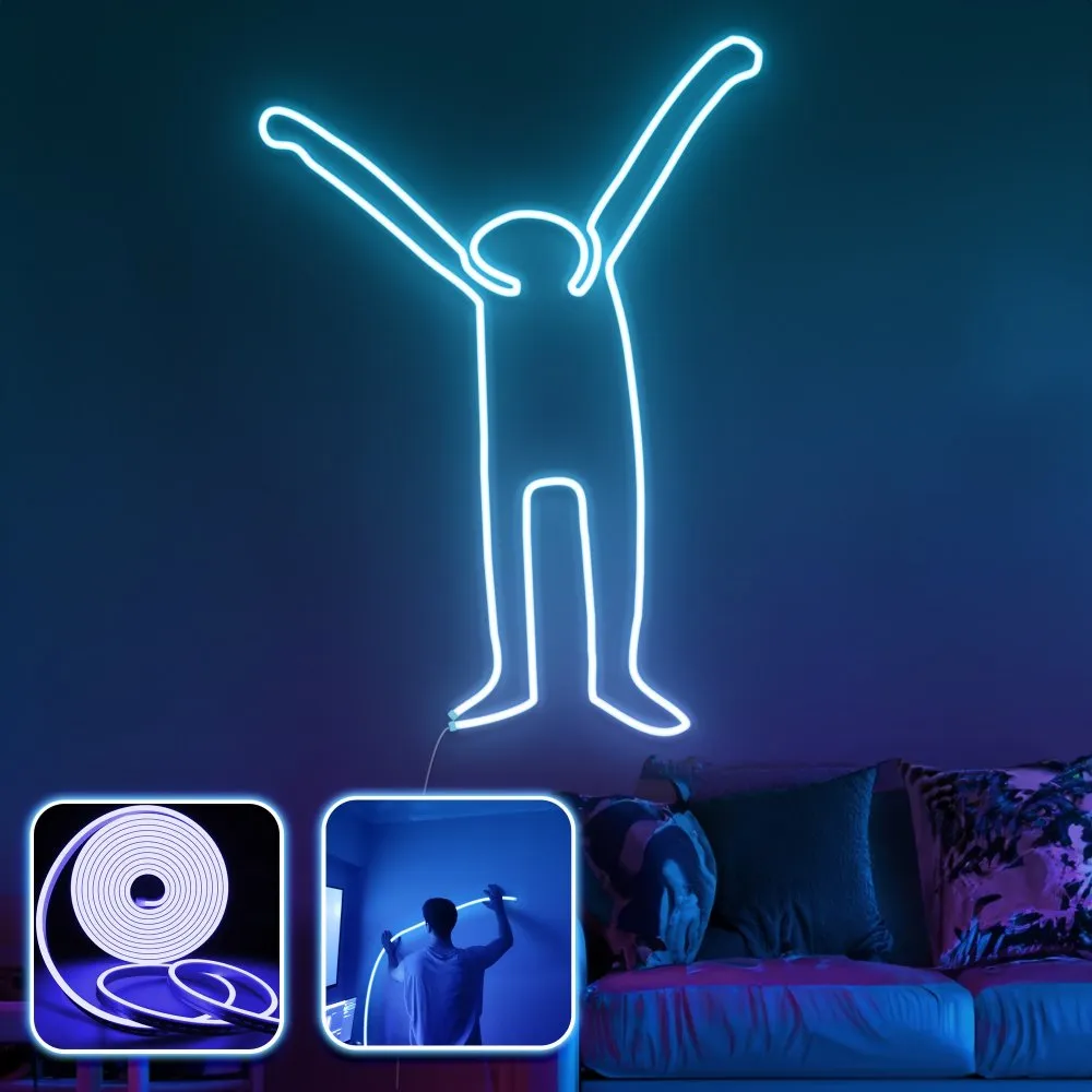 Zidna LED dekoracija Partying XL Blue