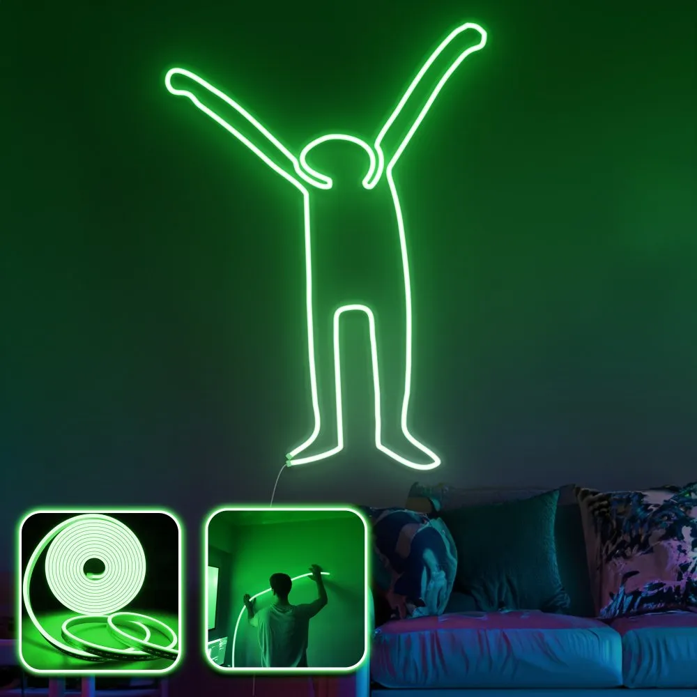Zidna LED dekoracija Partying XL Green