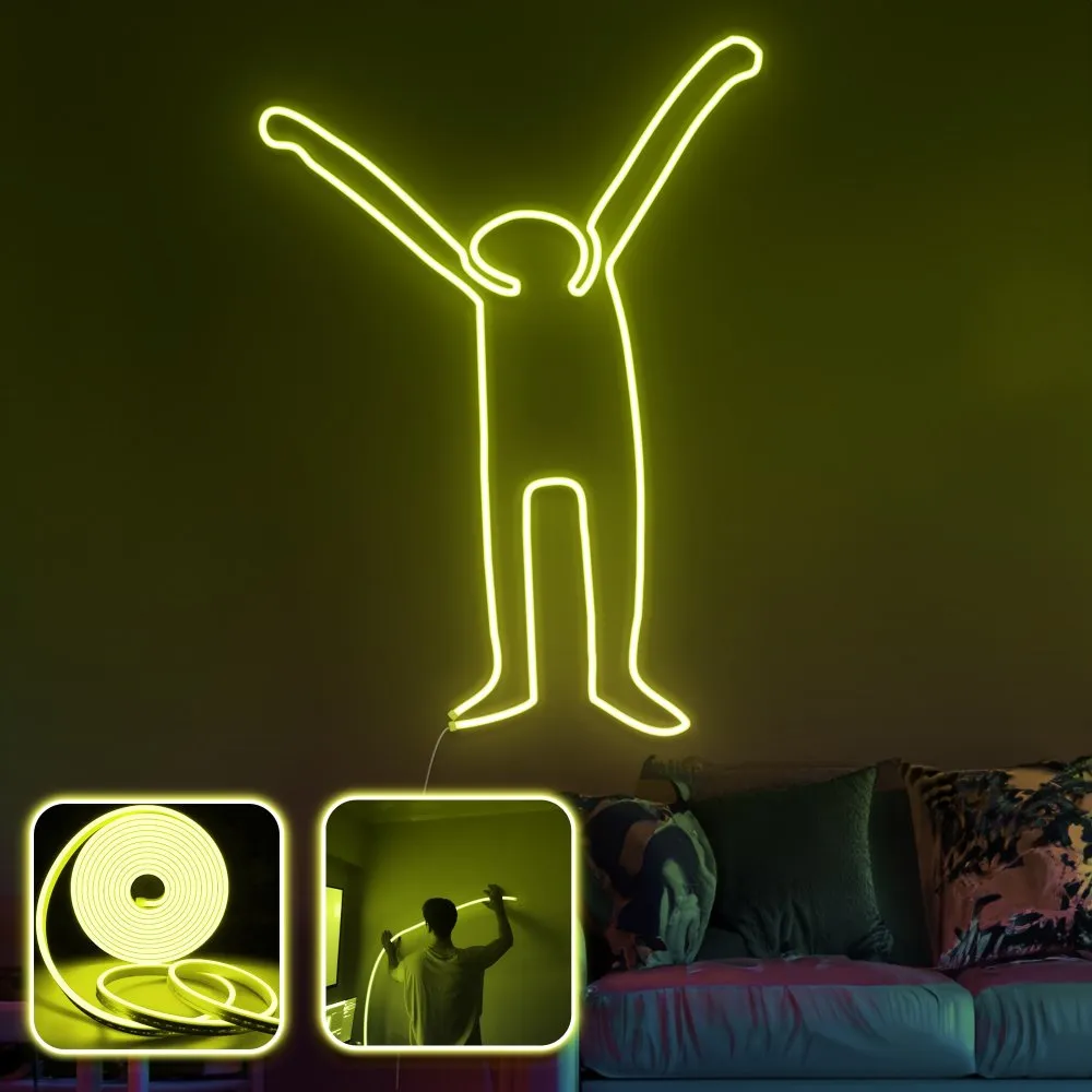 Zidna LED dekoracija Partying XL Yellow