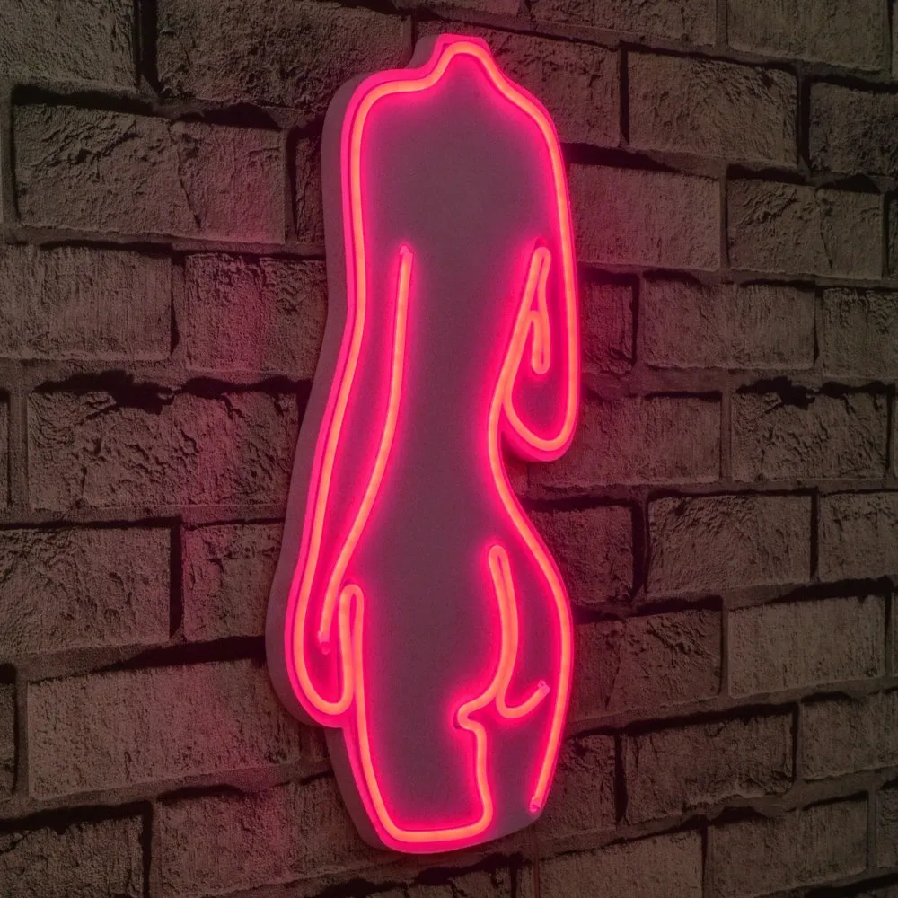 Zidna LED dekoracija Sexy Woman Pink