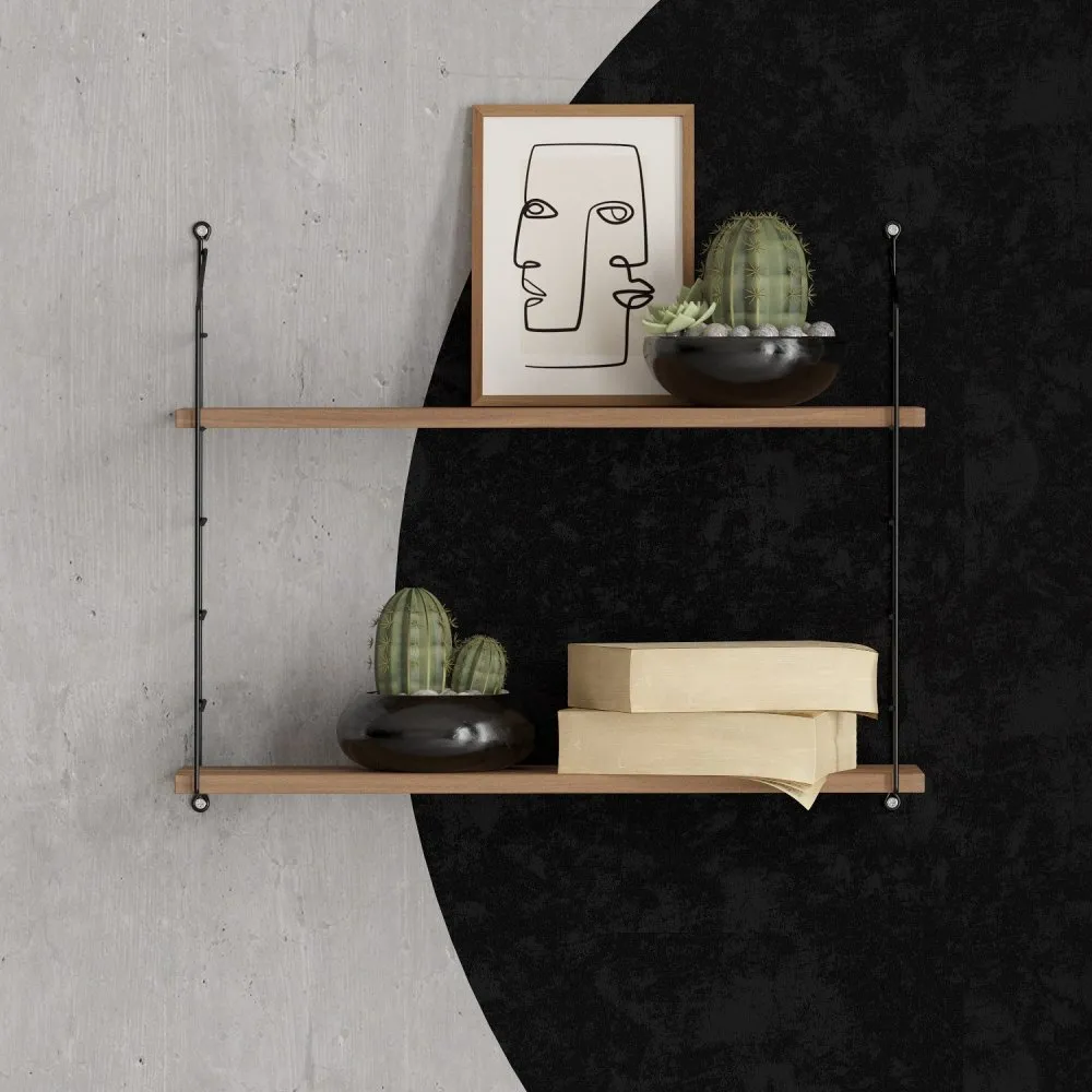 Zidna polica Armoni 2'li Walnut