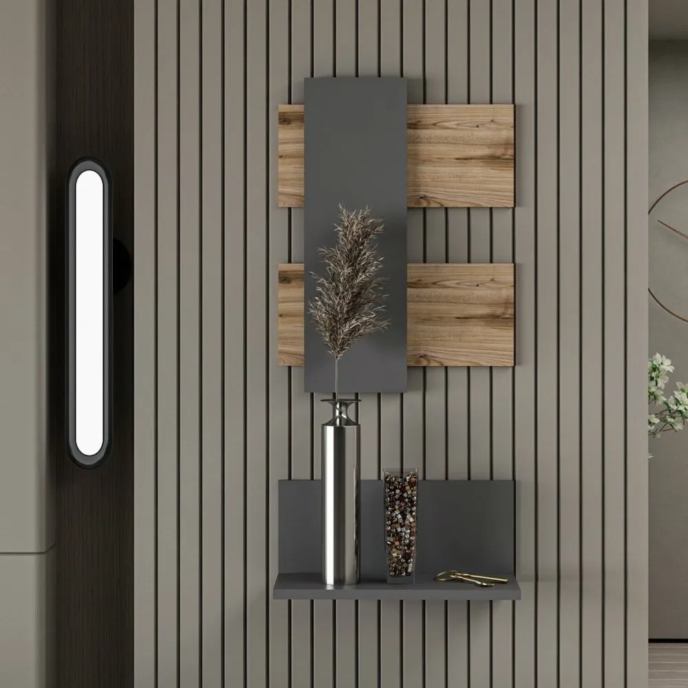 Zidna polica Belita Oak Anthracite