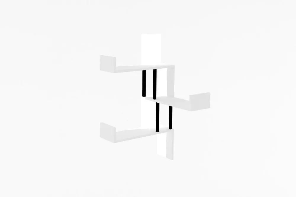 Zidna polica Bombe White