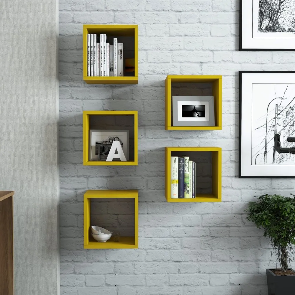 Zidna polica Box Yellow
