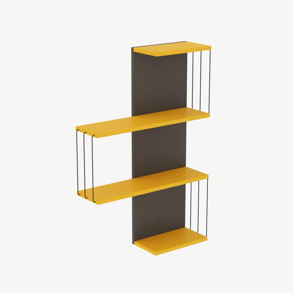 Zidna polica Cambel Yellow