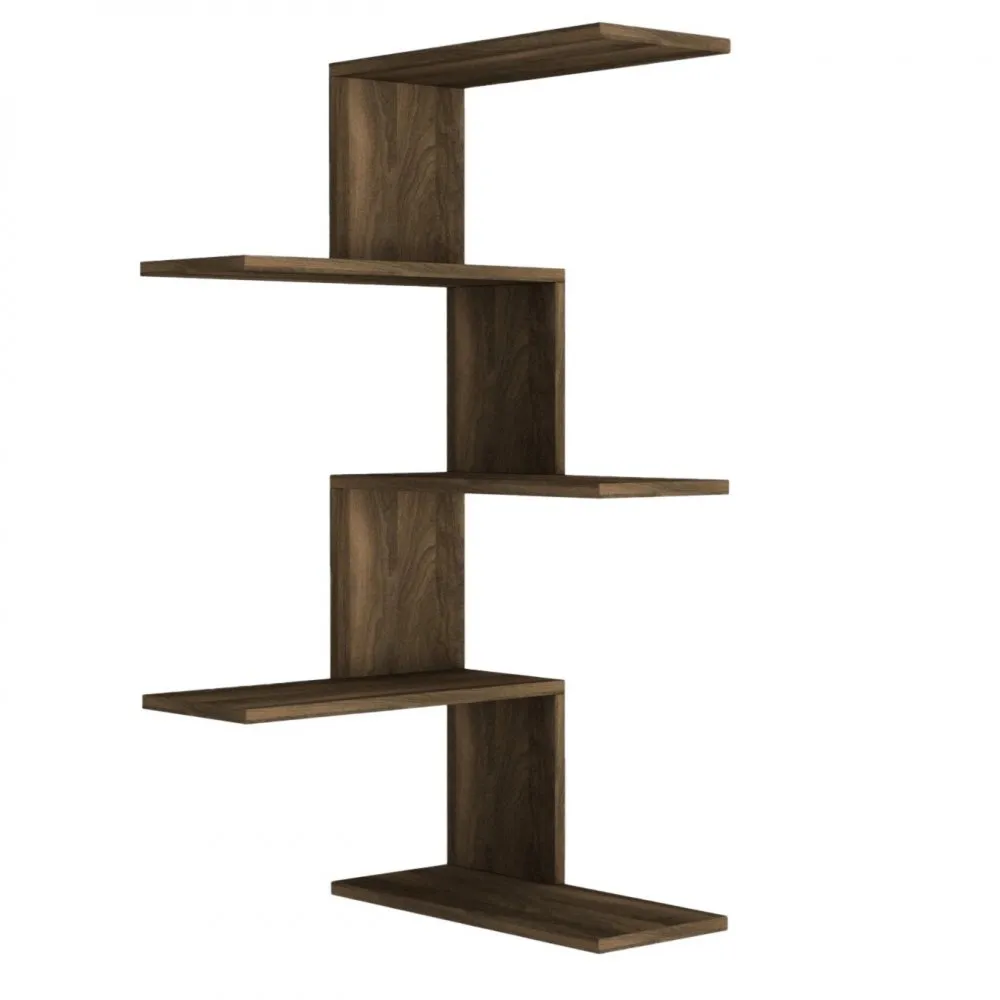 Zidna polica Caniko Walnut