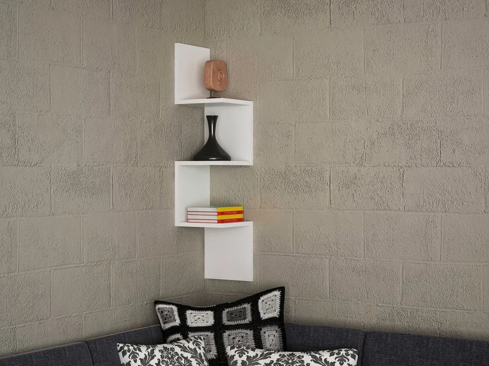 Zidna polica Corner White