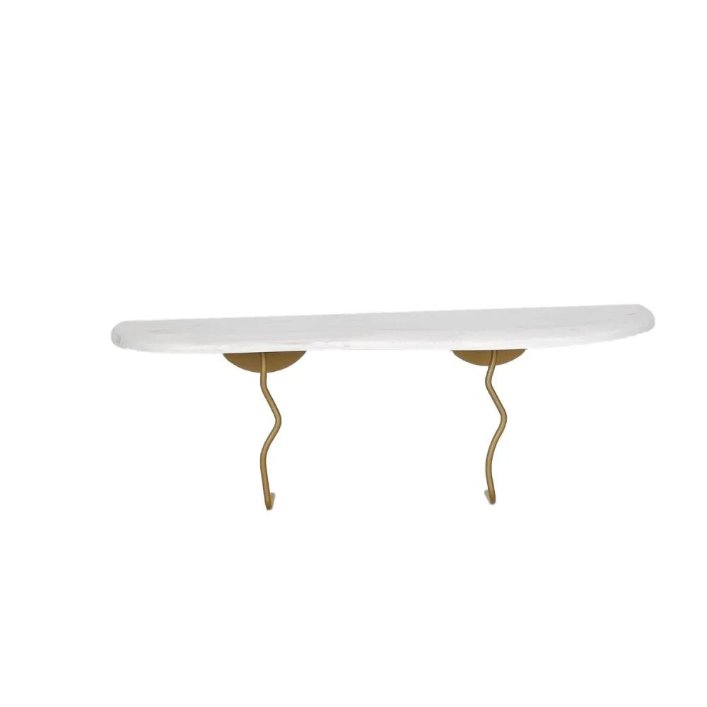 Zidna polica Edera Gold White