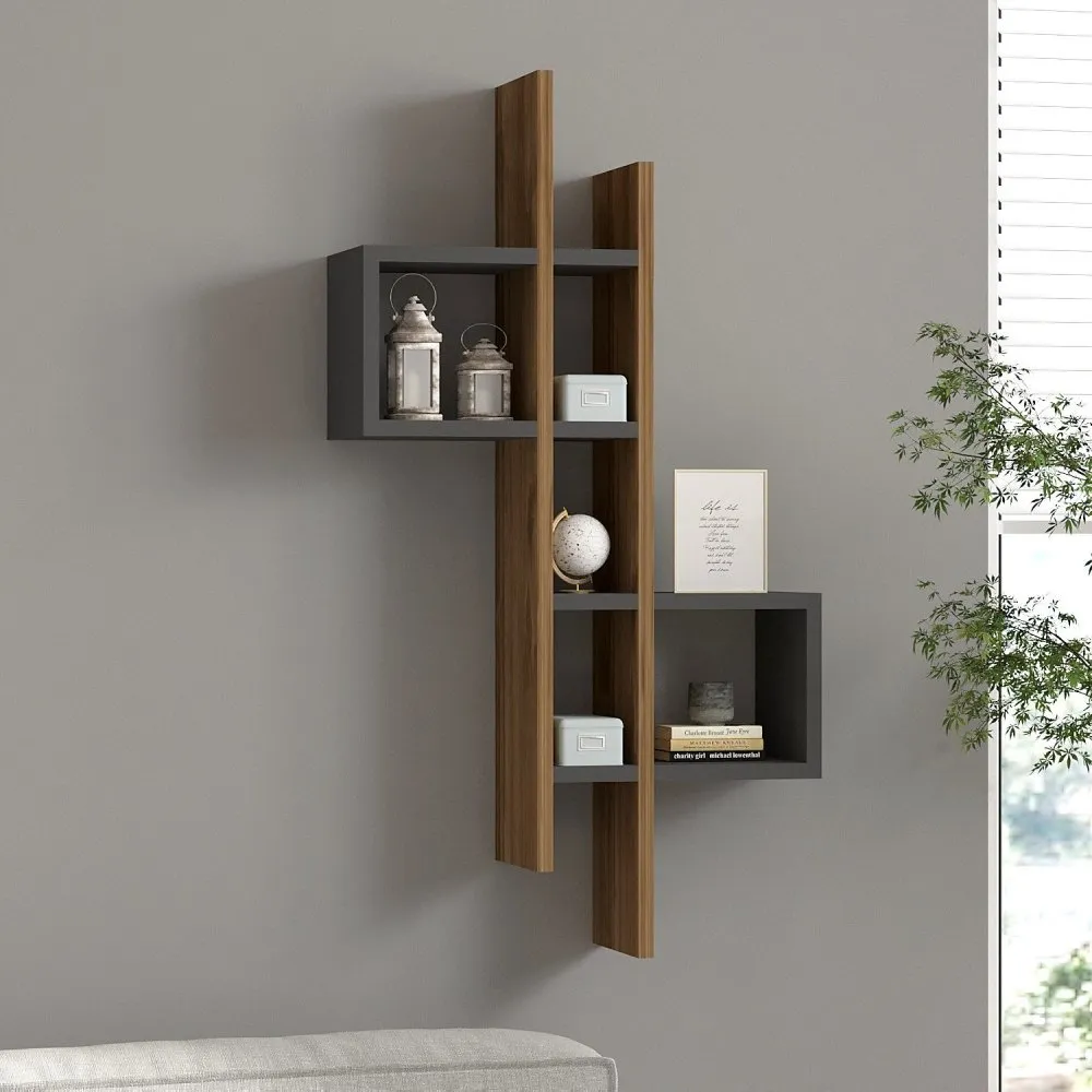 Zidna polica Emse Oak Anthracite
