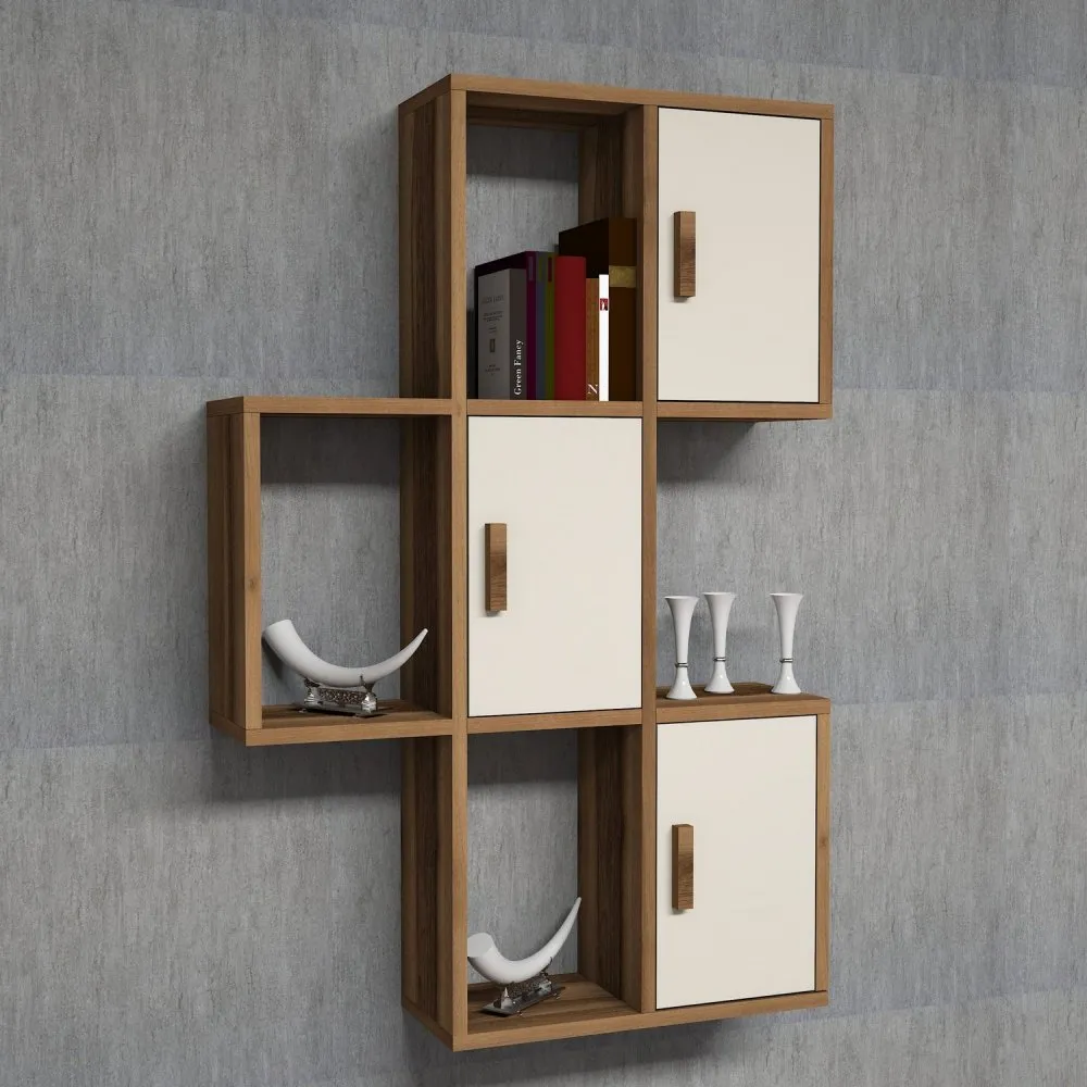 Zidna polica Flora Walnut Cream