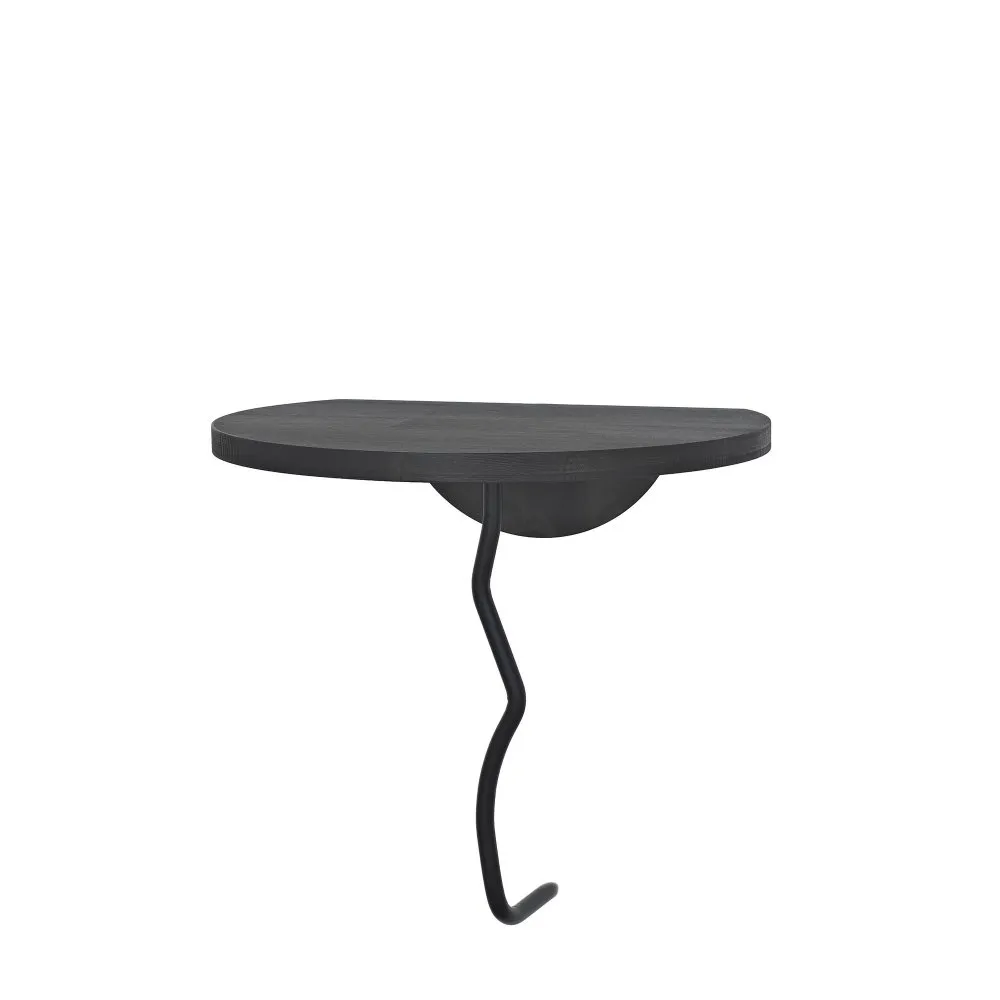 Zidna polica Leo Black Anthracite