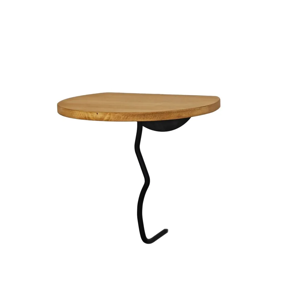 Zidna polica Leo Black Oak
