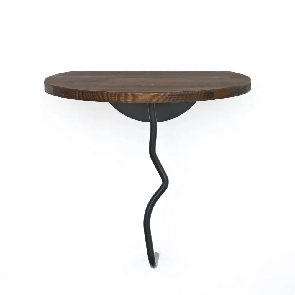 Zidna polica Leo Black Walnut