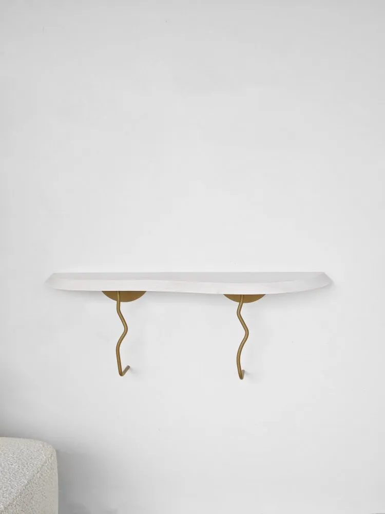 Zidna polica Lierre Gold White