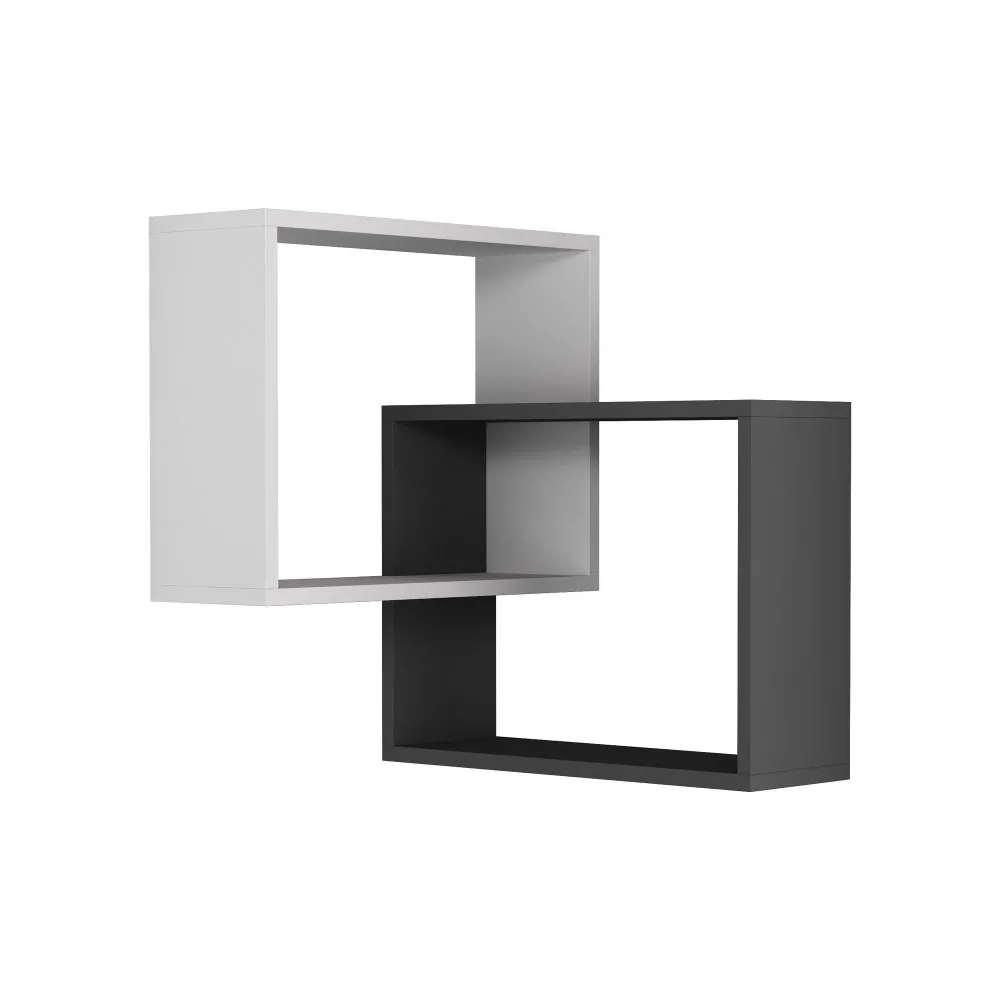 Zidna polica Ring White Anthracite