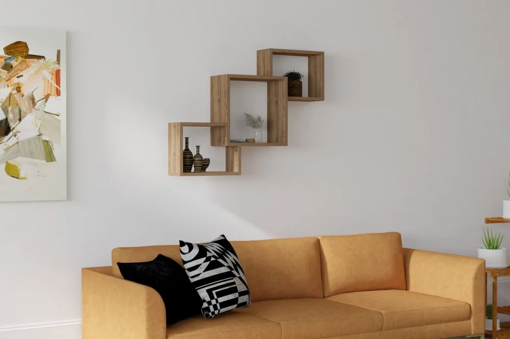 Zidna polica Silver Walnut