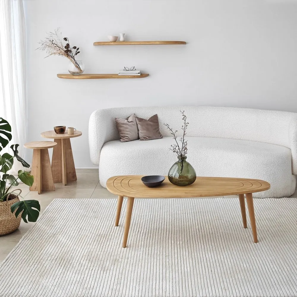 Zidna polica Wavy 2 Oak