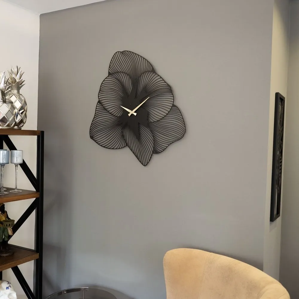 Zidni sat Azalea Metal Wall Clock APS039 49 Black
