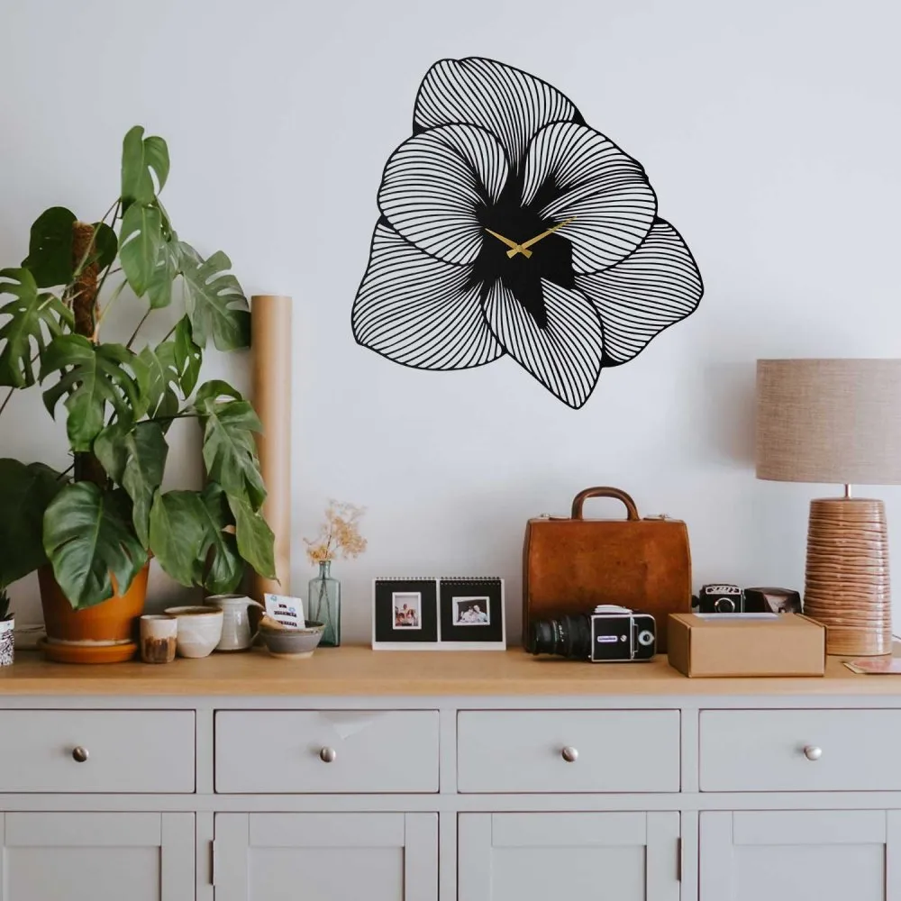 Zidni sat Azalea Metal Wall Clock APS039 70 Black