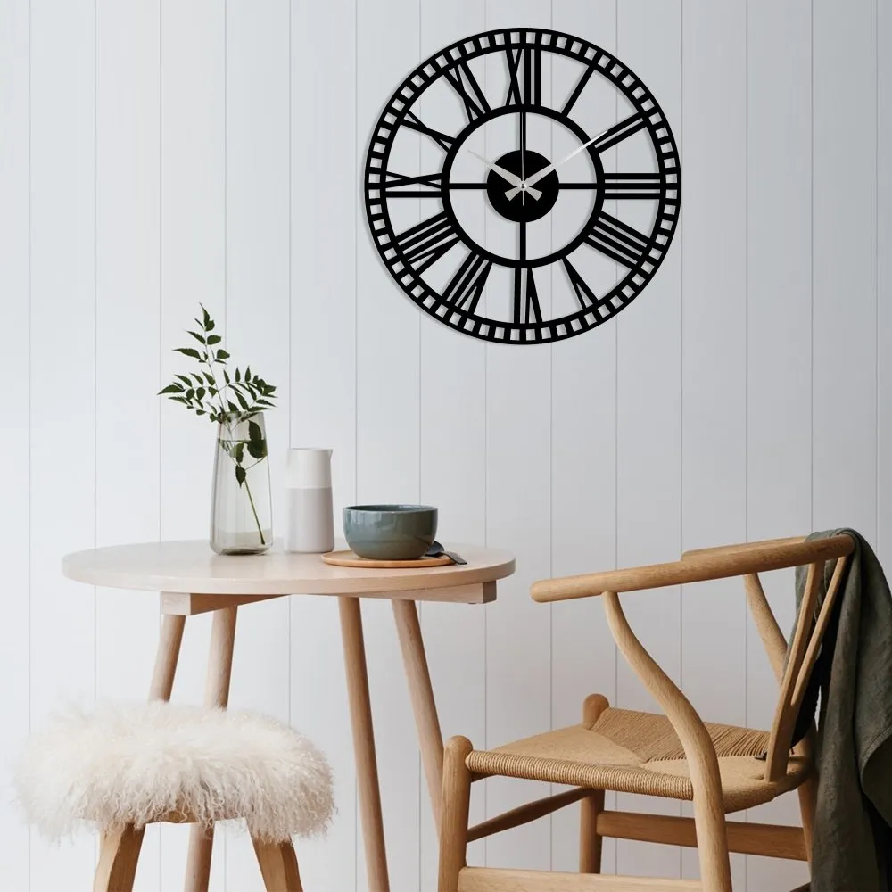 Zidni sat Metal Wall Clock 10 Black