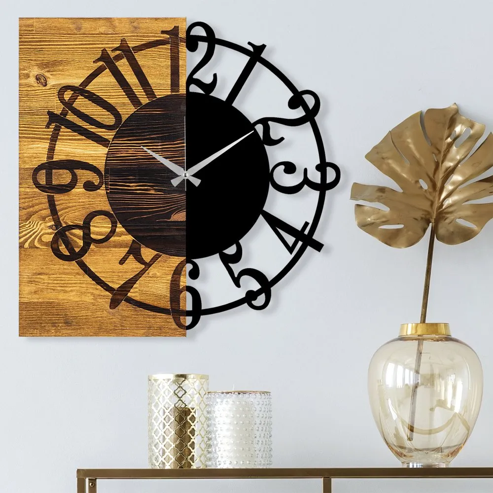 Zidni sat Wooden Clock 1