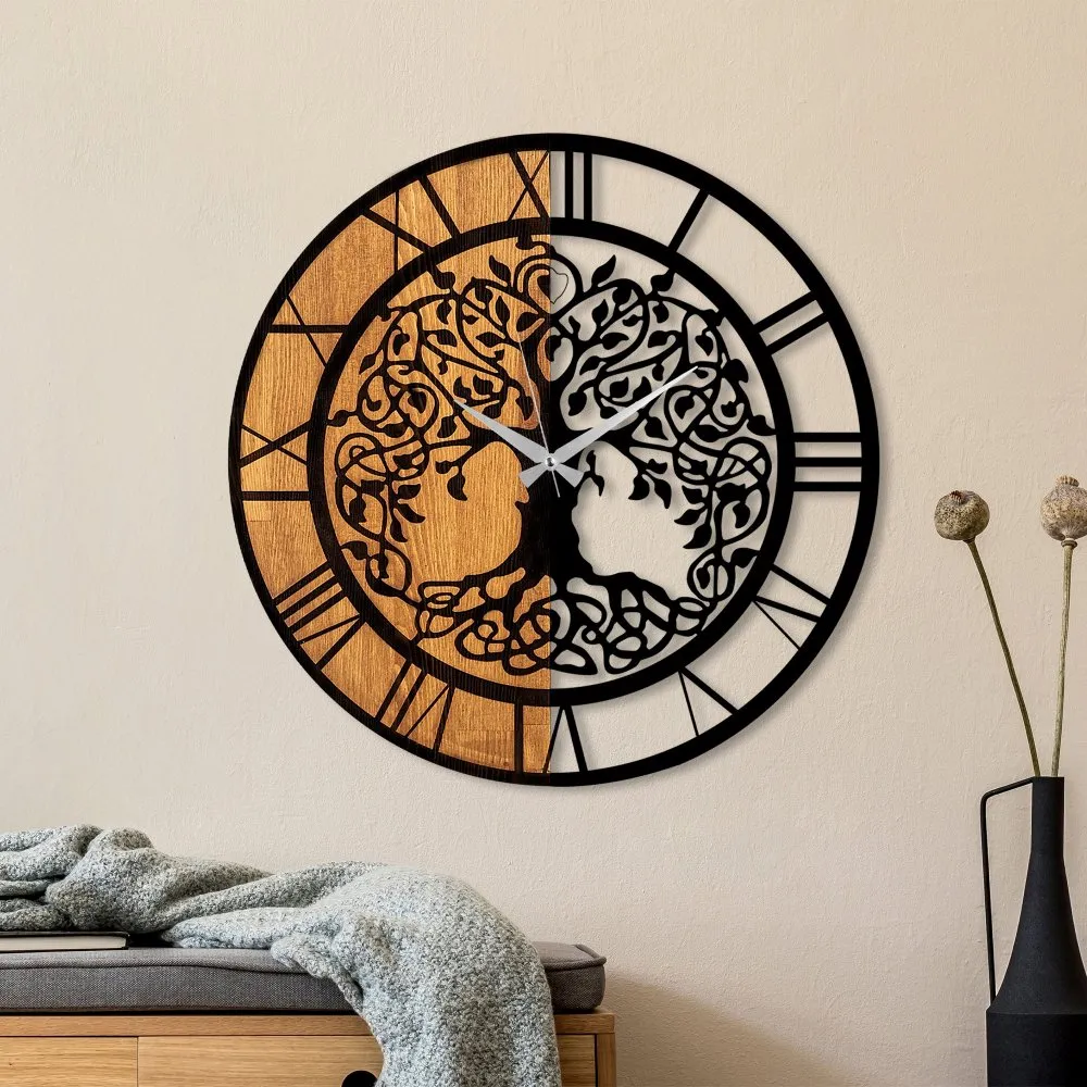 Zidni sat Wooden Clock 64