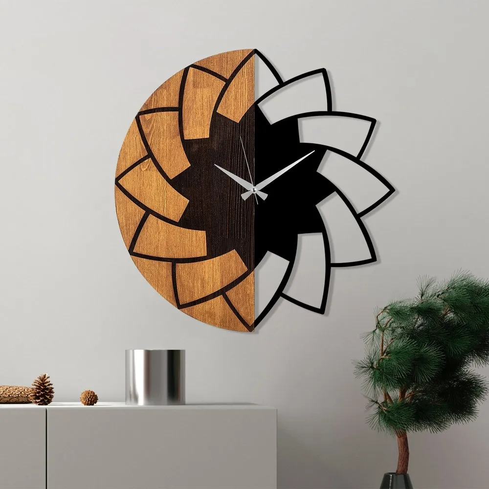 Zidni sat Wooden Clock 80