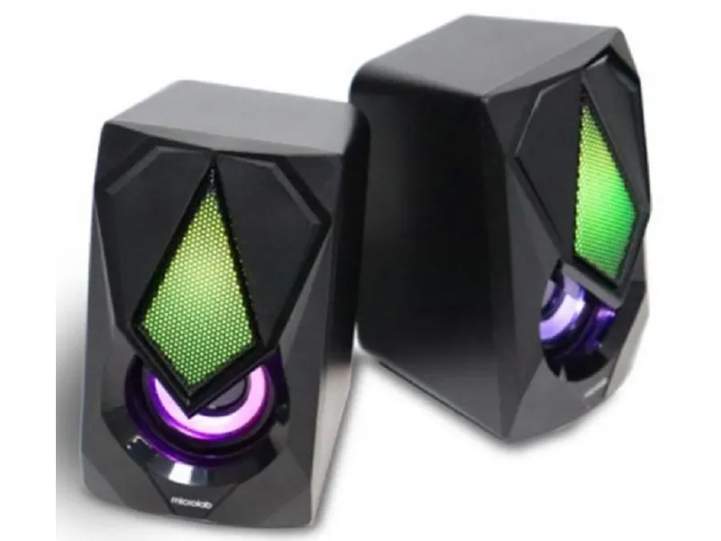B-25 Stereo zvucnici black, 6W RMS (2 x 3W), USB power, 3,5mm RGB