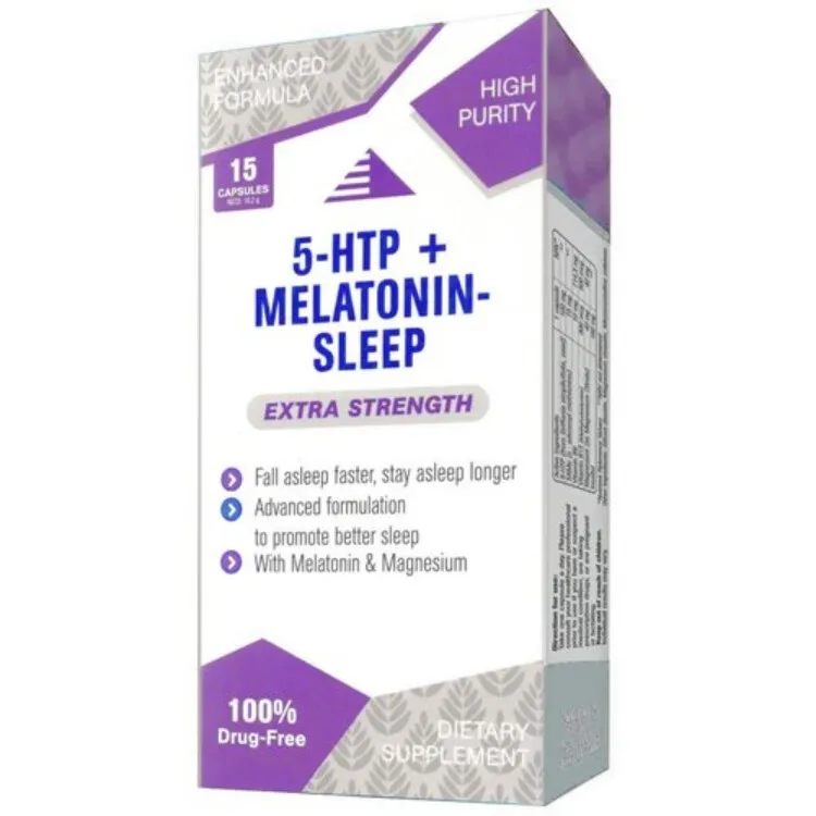 5-HTP + Melatonin Sleep, 15 kapsula