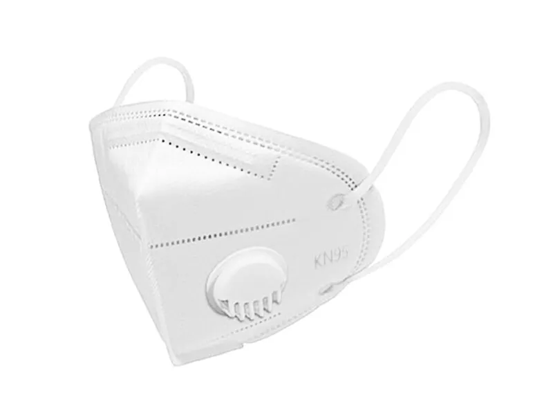 Zaštitna maska KN95 sa ventilom bela, 1 komad
