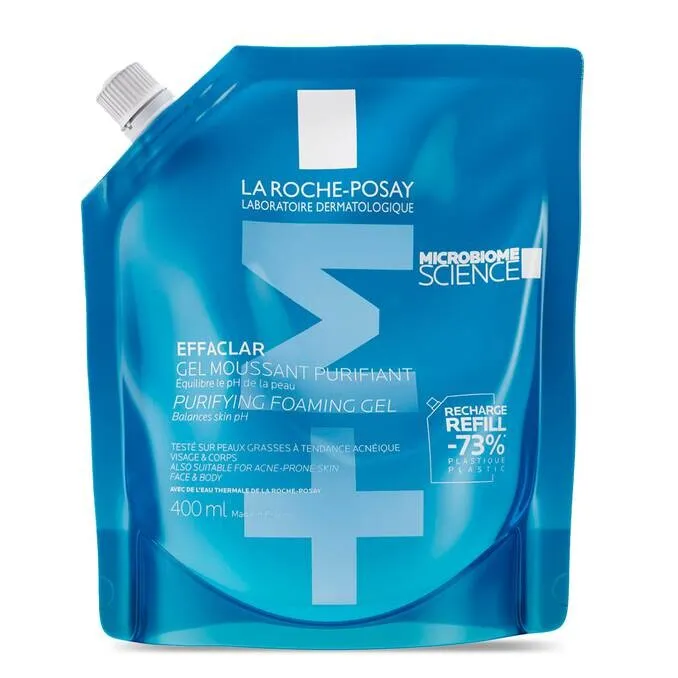 La Roche Posay Efaclar Penušavi gel za čišćenje masne, osetljive kože lica Refill, 400 ml