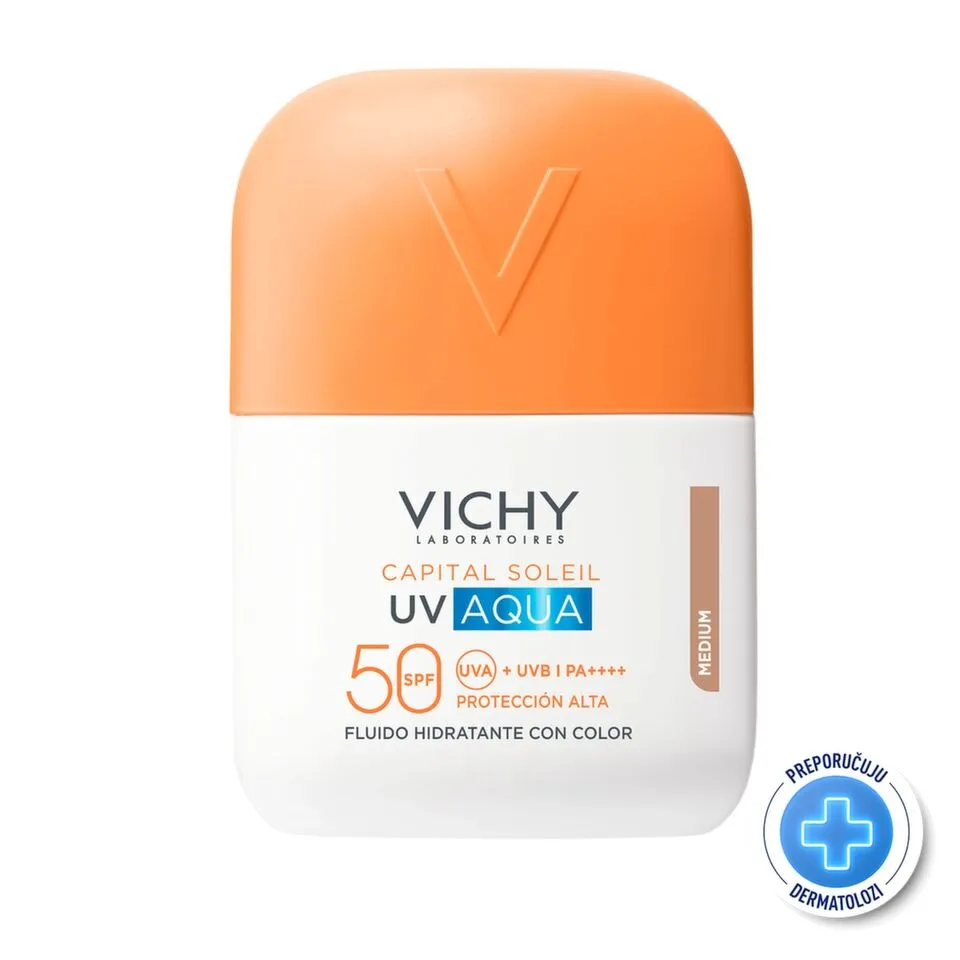 Vichy Capital Soleil Aqua Tonirani hidrirajućI fluid SPF 50 medium, 50 ml