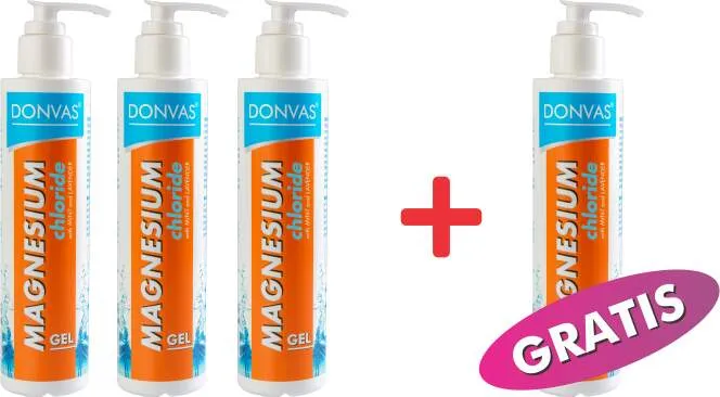 DONVAS Magnesium chloride gel, 200 ml, 3 + 1  GRATIS