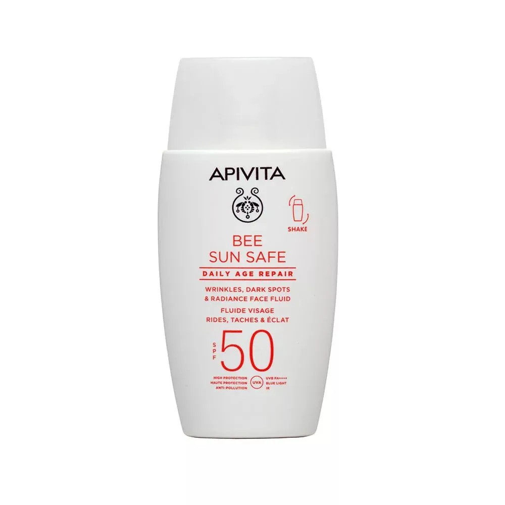 Apivita Anti-age Fluid za lice protiv tamnih fleka i za blistavost kože SPF50, 50 ml