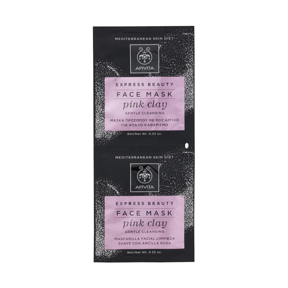 Apivita Express Beauty Maska Roze glina 2x8ml