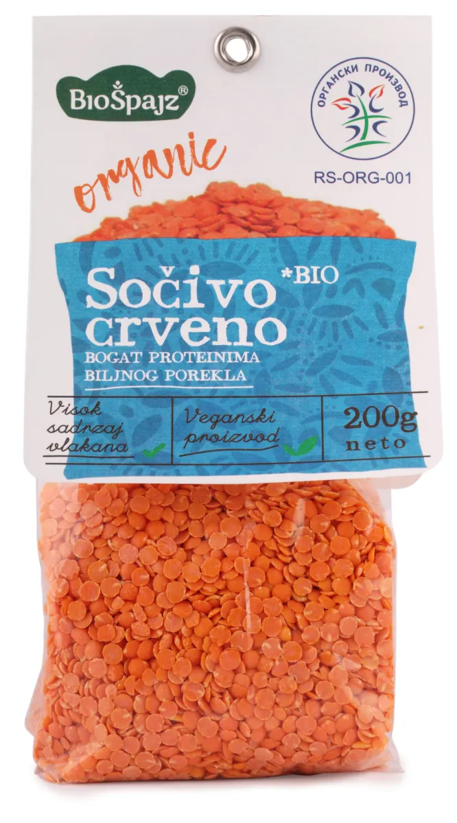 Bio Špajz sočivo crveno 200g