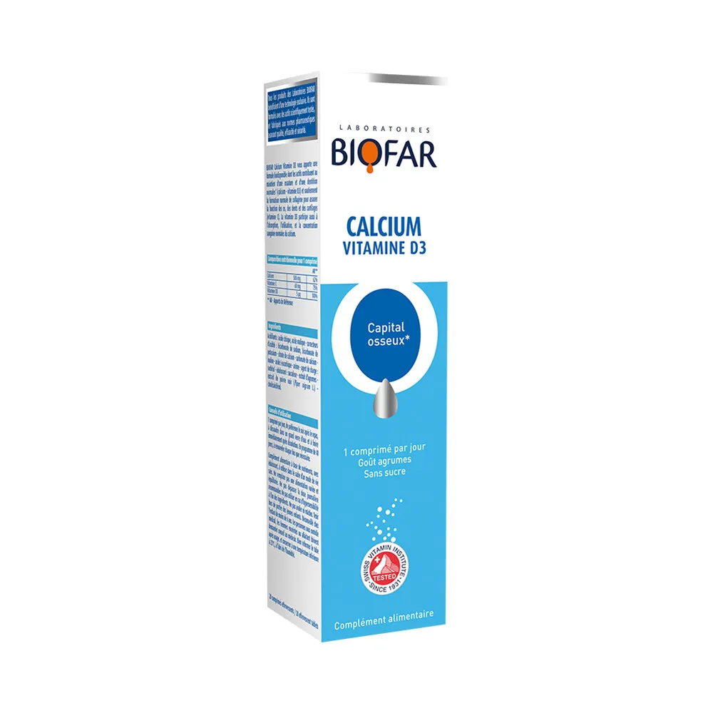 Biofar Kalcijum 500 mg + D3 20 šumećih tableta