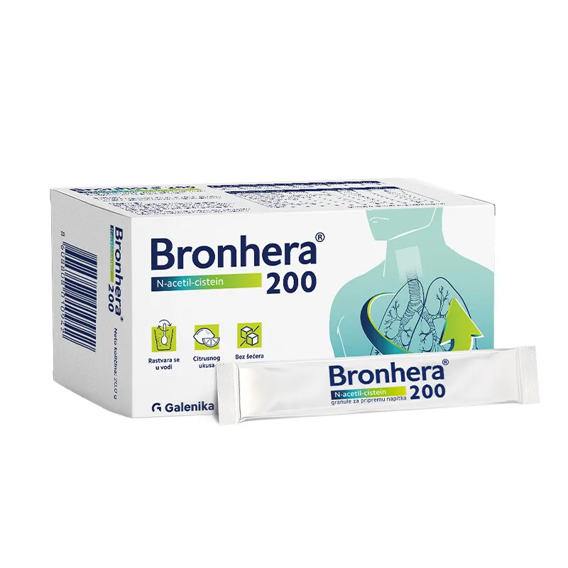 Bronhera 200 granule, 10 kesica