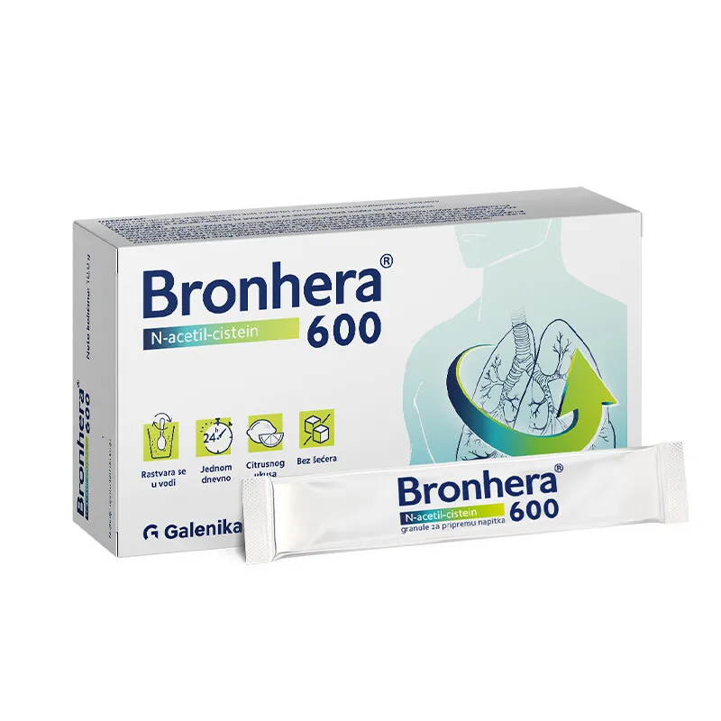 Bronhera 600 granule, 5 kesica