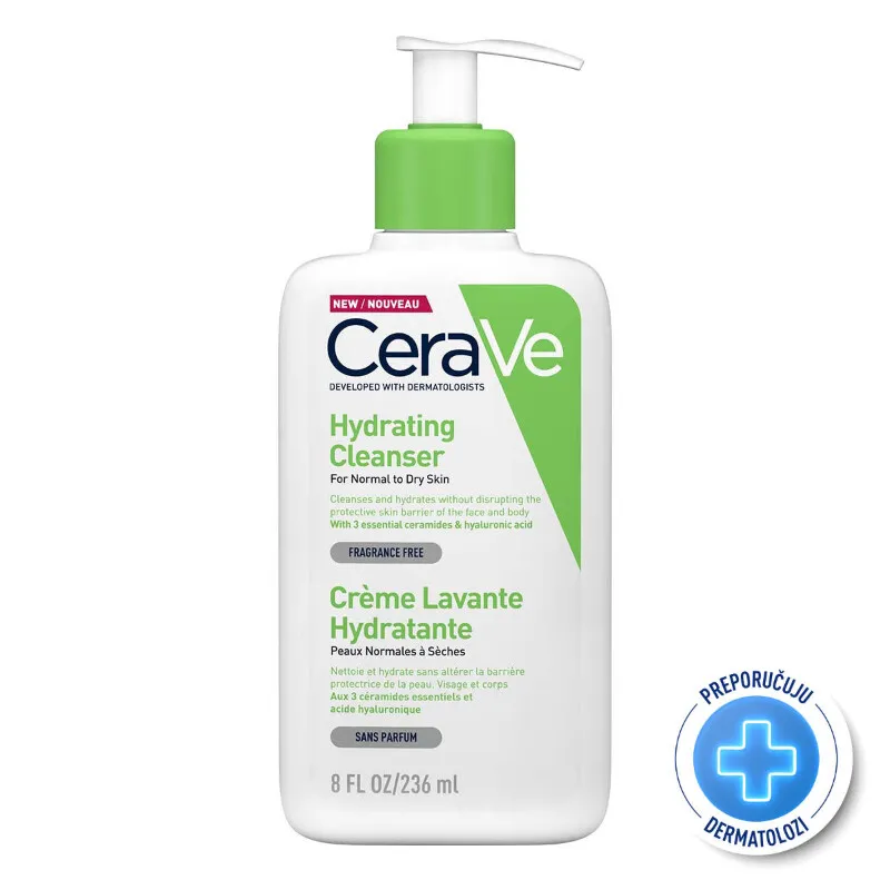 CeraVe Hidratantna emulzija za čišćenje za normalnu i suvu kožu, 236 ml