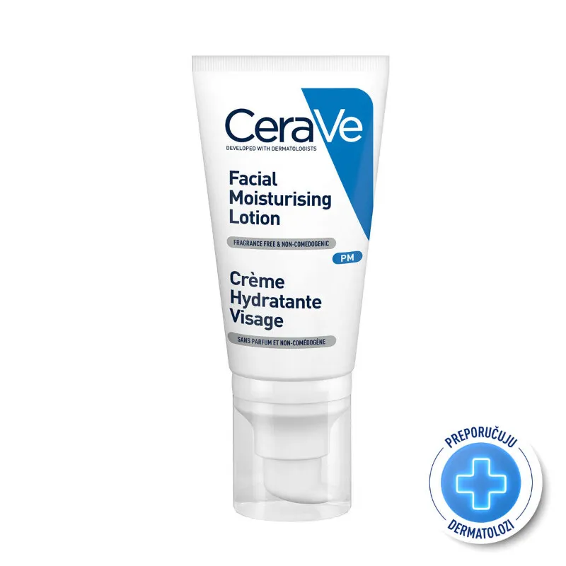 CeraVe Hidratantna nega za lice za normalnu i suvu kožu, 52 ml