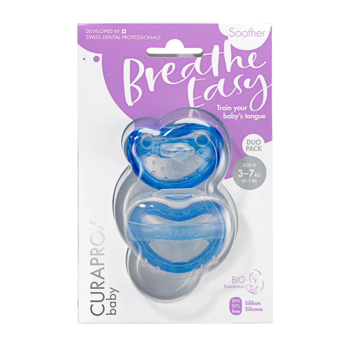Curaprox  Baby duda 2/1, veličina 0, plava + Curaprox dečija 4260 gratis