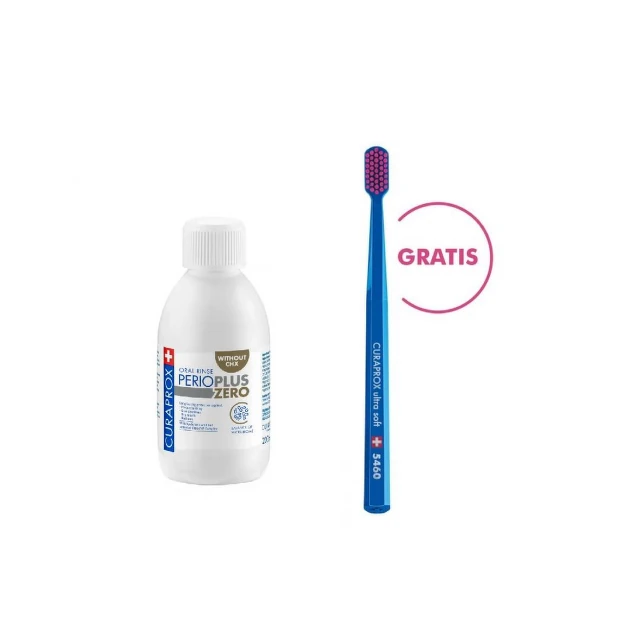 Curaprox Perio Plus Zero, 200 ml + Ultrasoft četkica 5460 GRATIS
